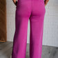 Resort Travel Wide Leg Crop Pant in Magenta - 1985 the VAULT Boutique