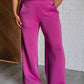 Resort Travel Wide Leg Crop Pant in Magenta - 1985 the VAULT Boutique