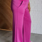 Resort Travel Wide Leg Crop Pant in Magenta - 1985 the VAULT Boutique