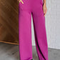 Resort Travel Wide Leg Crop Pant in Magenta - 1985 the VAULT Boutique