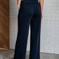 Resort Travel Wide Leg Crop Pant in Navy - 1985 the VAULT Boutique