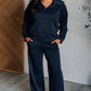 Resort Travel Wide Leg Crop Pant in Navy - 1985 the VAULT Boutique