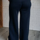 Resort Travel Wide Leg Crop Pant in Navy - 1985 the VAULT Boutique