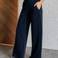 Resort Travel Wide Leg Crop Pant in Navy - 1985 the VAULT Boutique