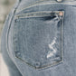 Robin High Waist Bootcut with Fray Hem