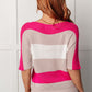 Rows Of Rose Short Sleeve Knit Top - 1985 the VAULT Boutique