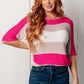 Rows Of Rose Short Sleeve Knit Top - 1985 the VAULT Boutique