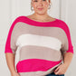 Rows Of Rose Short Sleeve Knit Top - 1985 the VAULT Boutique
