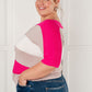 Rows Of Rose Short Sleeve Knit Top - 1985 the VAULT Boutique