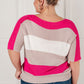 Rows Of Rose Short Sleeve Knit Top - 1985 the VAULT Boutique