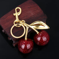 Red Cherries Louis Vuitton Glass Dupe Keychain - 1985 the VAULT Boutique