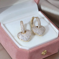 My Heart Is Yours Rhinestone Earrings - 1985 the VAULT Boutique