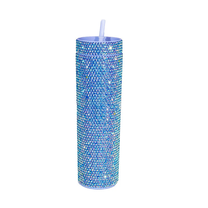 16oz Bling Rhinestones Plastic Tumbler - 1985 the VAULT Boutique