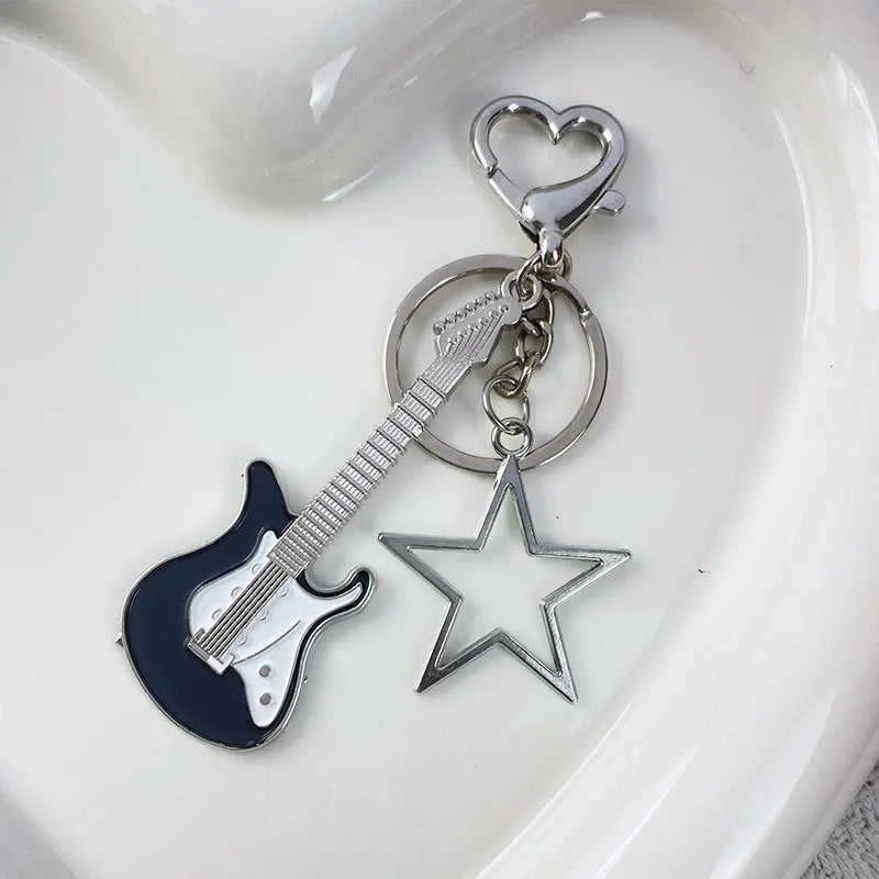 Guitar & Star Retro Key Chain - 1985 the VAULT Boutique