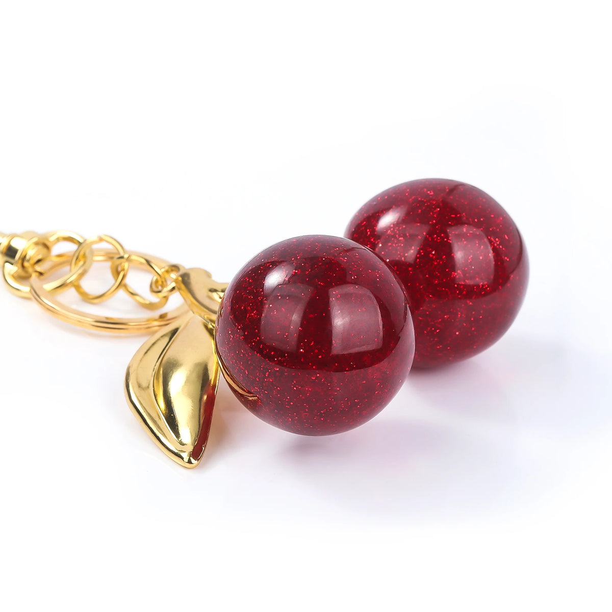 Red Cherries Louis Vuitton Glass Dupe Keychain - 1985 the VAULT Boutique