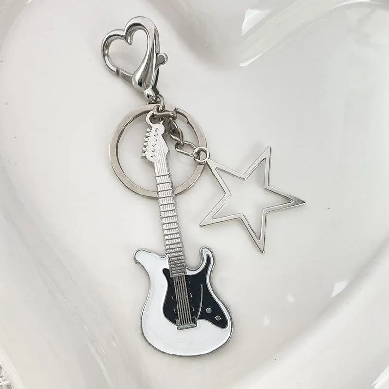 Guitar & Star Retro Key Chain - 1985 the VAULT Boutique