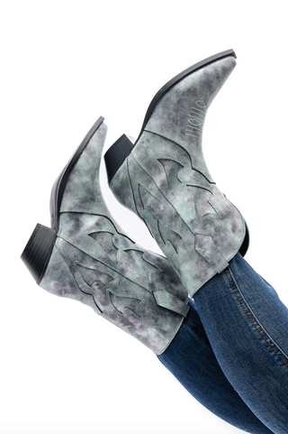 Jersey Metallic Boot in Blue - 1985 the VAULT Boutique