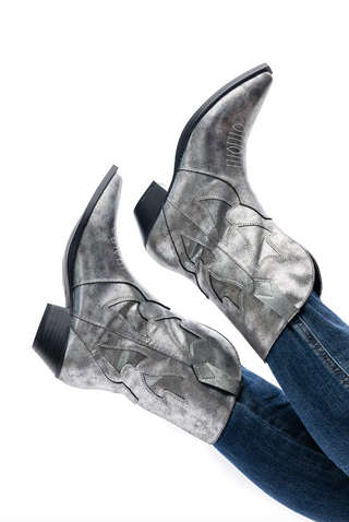 Jersey Metallic Boot in Silver - 1985 the VAULT Boutique