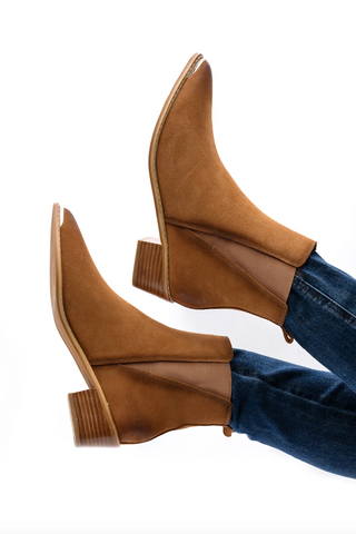 Wylie Suede Ankle Boot in Tan - 1985 the VAULT Boutique