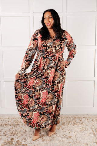 Send it Over Faux Wrap Maxi Dress - 1985 the VAULT Boutique