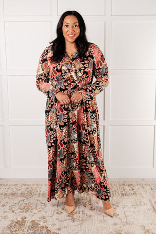 Send it Over Faux Wrap Maxi Dress - 1985 the VAULT Boutique