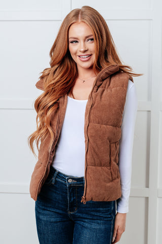 Set Me Up Corduroy Puffer Vest - 1985 the VAULT Boutique