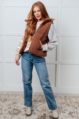 Set Me Up Corduroy Puffer Vest - 1985 the VAULT Boutique