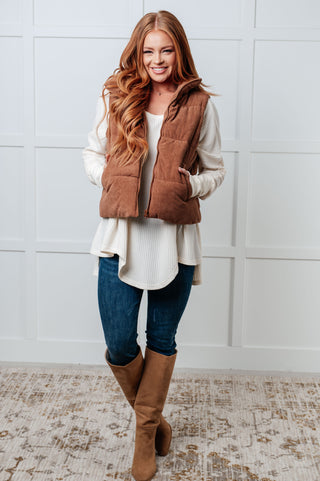 Set Me Up Corduroy Puffer Vest - 1985 the VAULT Boutique