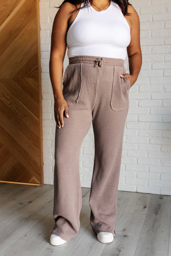 Set Process Mineral Wash Waffle Knit Pants in Brown - 1985 the VAULT Boutique