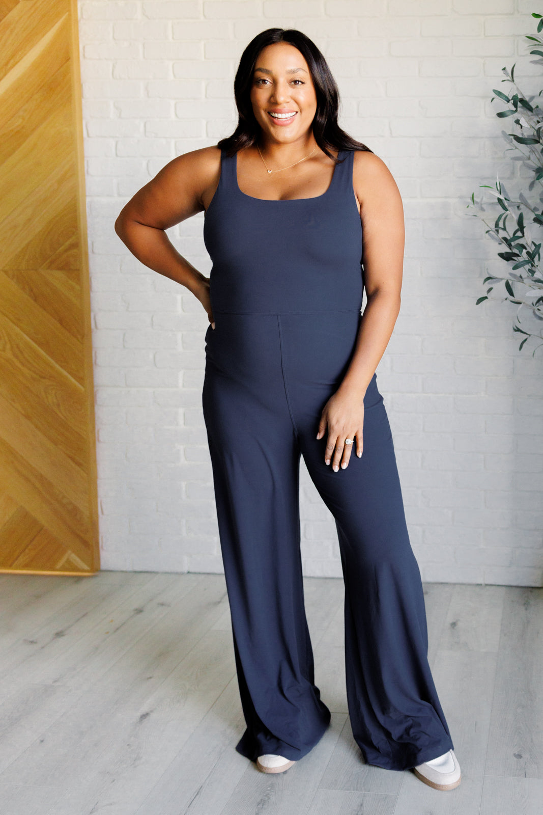 Shavasana Everyday Wide Leg Jumpsuit in Navy - 1985 the VAULT Boutique