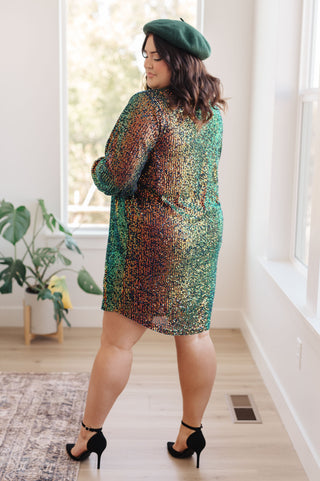 Shimmering Splendor Sequin Shirt Dress - 1985 the VAULT Boutique