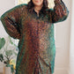 Shimmering Splendor Sequin Shirt Dress - 1985 the VAULT Boutique