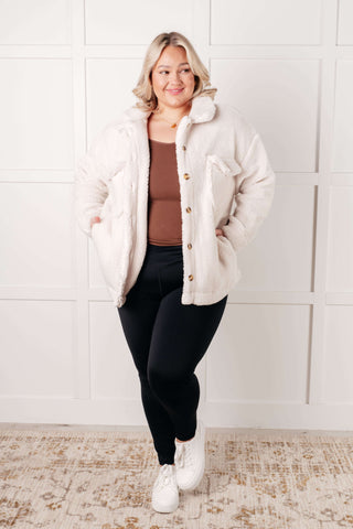 Shrouded in Sherpa Coat in White - 1985 the VAULT Boutique