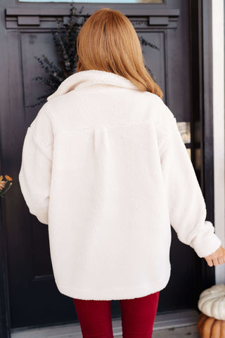 Shrouded in Sherpa Coat in White - 1985 the VAULT Boutique