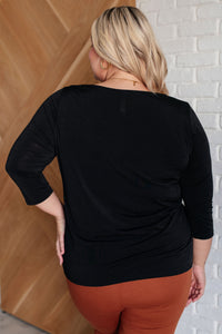 Signature Classic Round Neck Top in Black - 1985 the VAULT Boutique