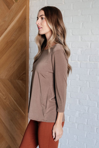 Signature Classic Round Neck Top in Mocha - 1985 the VAULT Boutique