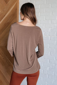 Signature Classic Round Neck Top in Mocha - 1985 the VAULT Boutique