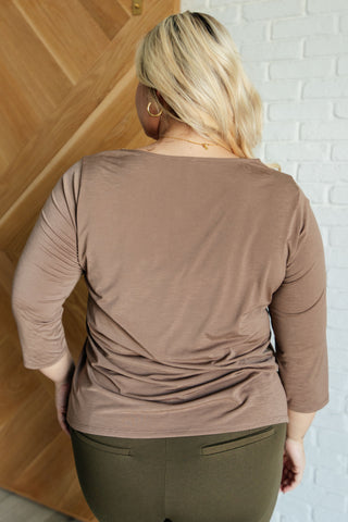 Signature Classic Round Neck Top in Mocha - 1985 the VAULT Boutique