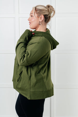 Simple Snug Snap Hooded Pullover - 1985 the VAULT Boutique