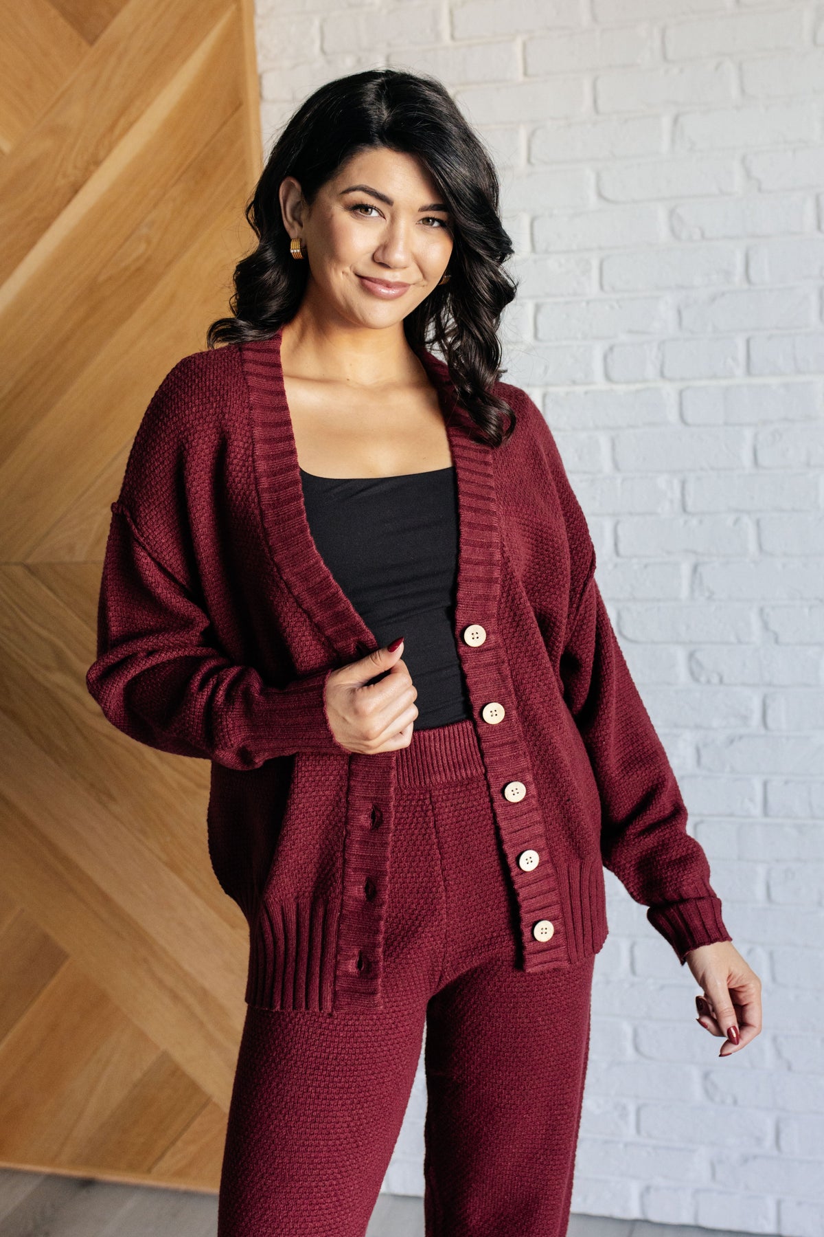 Simple Solution Knit Set in Wine - 1985 the VAULT Boutique