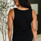 Simpler Times Basic V-Neck Tank in Black