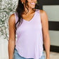 Simpler Times Basic V-Neck Tank in Lavender