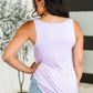 Simpler Times Basic V-Neck Tank in Lavender
