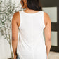 Simpler Times Basic V-Neck Tank in Off White
