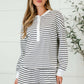 Situationally Sound Striped Long Sleeve Top and Shorts Set