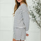 Situationally Sound Striped Long Sleeve Top and Shorts Set
