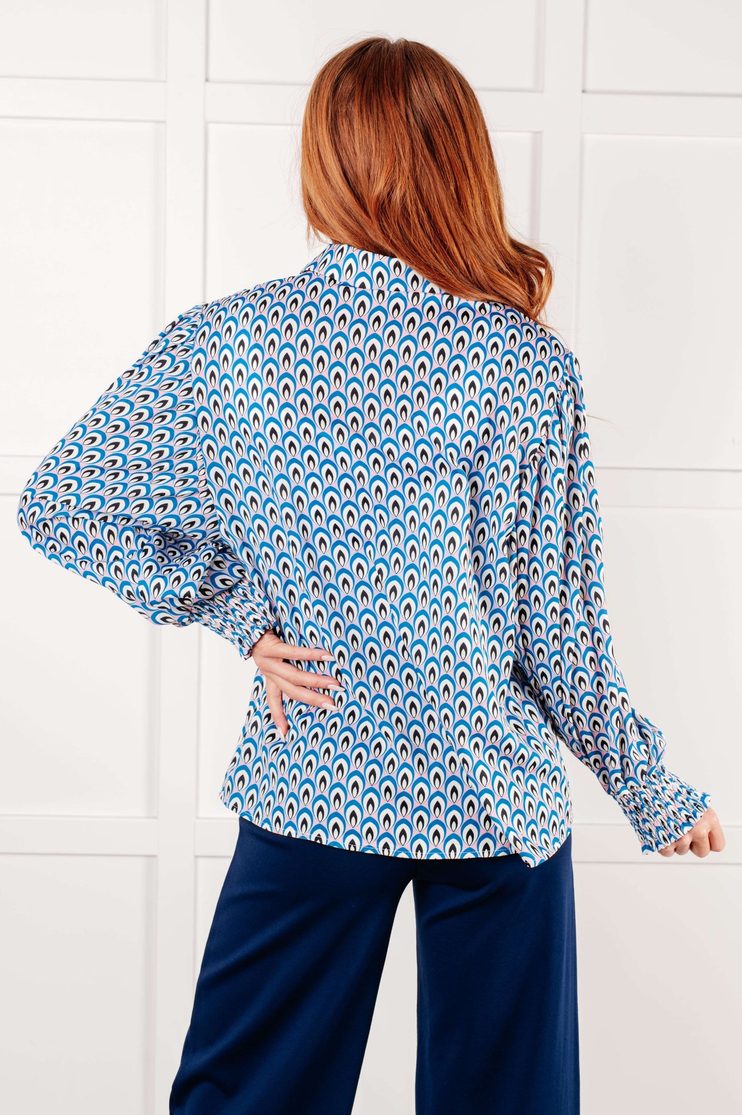 Skies Above Patterned Button Up Shirt - 1985 the VAULT Boutique