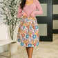 Sound Mind Floral Midi Skirt