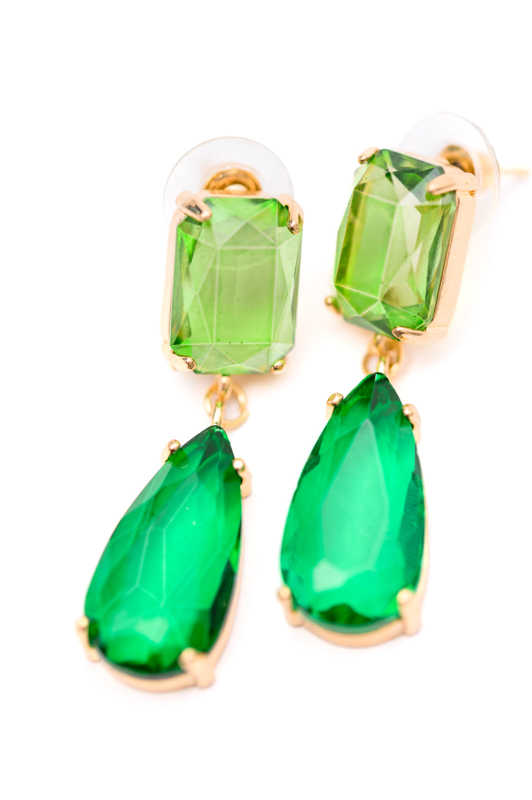 Sparkly Spirit Drop Crystal Earrings in Green - 1985 the VAULT Boutique