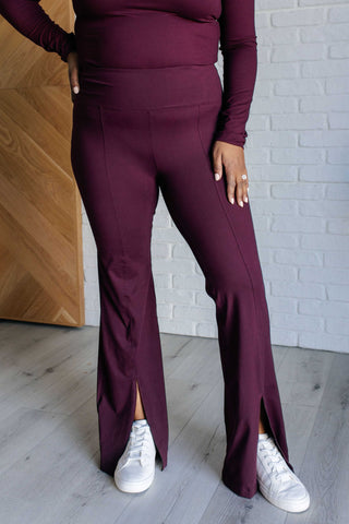 Stamina Stride Flare Leggings in Cassis - 1985 the VAULT Boutique